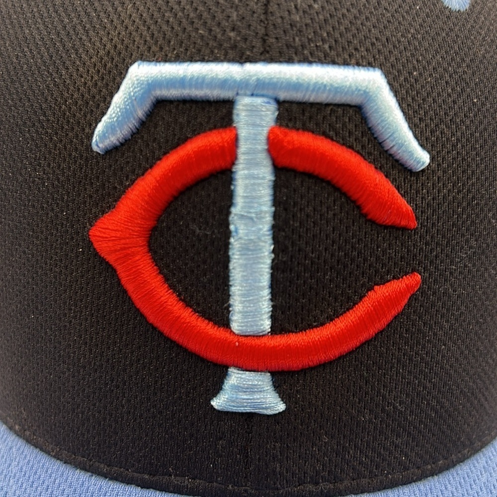 Minnesota Twins Navy and Light Blue Baseball Cap with Red Logo - Picture 3 of 13